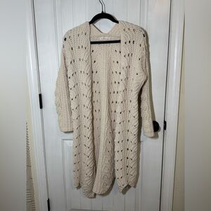 5/$25 Moon and Madison - plush open cardigan duster